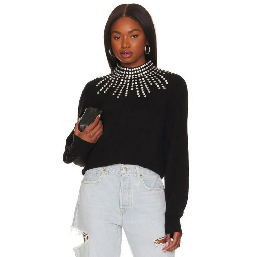 NBD Women's Camila Sweater in Black, Size M, Retail $188